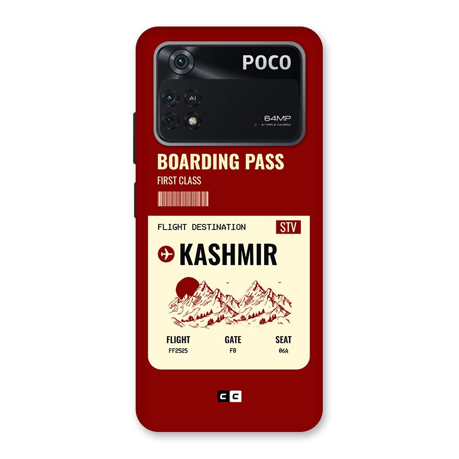 Kashmir Boarding Pass Back Case for Poco M4 Pro 4G