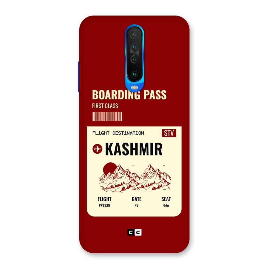 Kashmir Boarding Pass Back Case for Poco X2