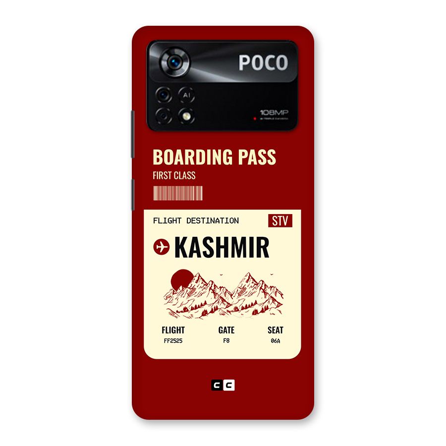 Kashmir Boarding Pass Back Case for Poco X4 Pro 5G