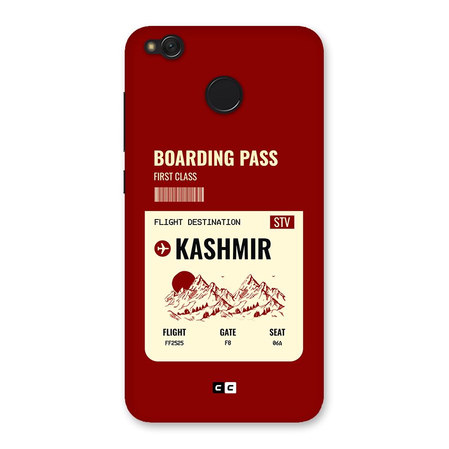 Kashmir Boarding Pass Back Case for Redmi 4