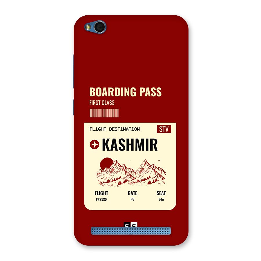 Kashmir Boarding Pass Back Case for Redmi 5A