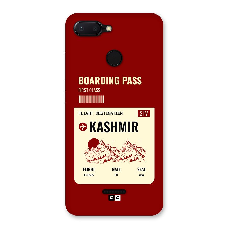 Kashmir Boarding Pass Back Case for Redmi 6