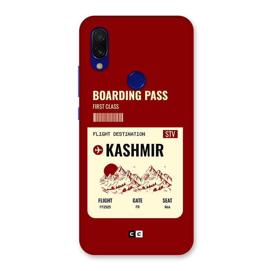 Kashmir Boarding Pass Back Case for Redmi 7
