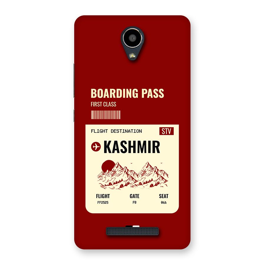 Kashmir Boarding Pass Back Case for Redmi Note 2