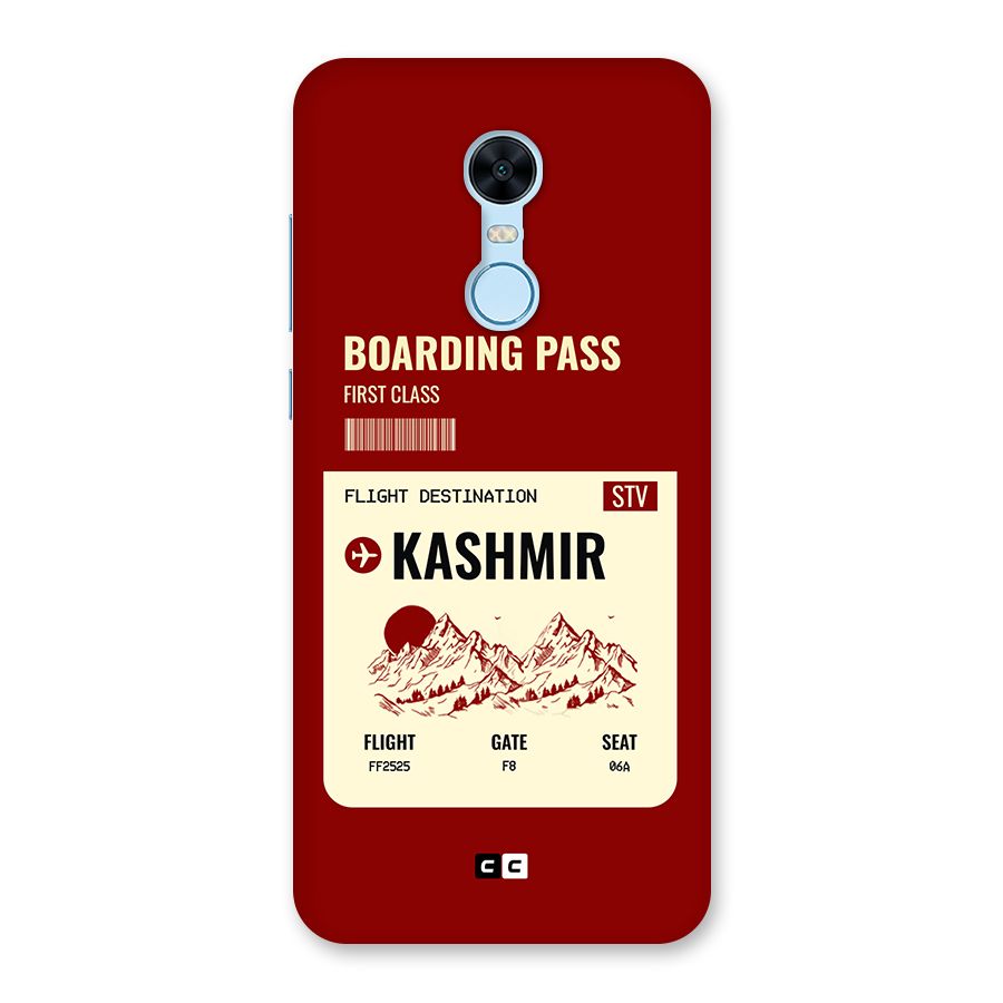Kashmir Boarding Pass Back Case for Redmi Note 5