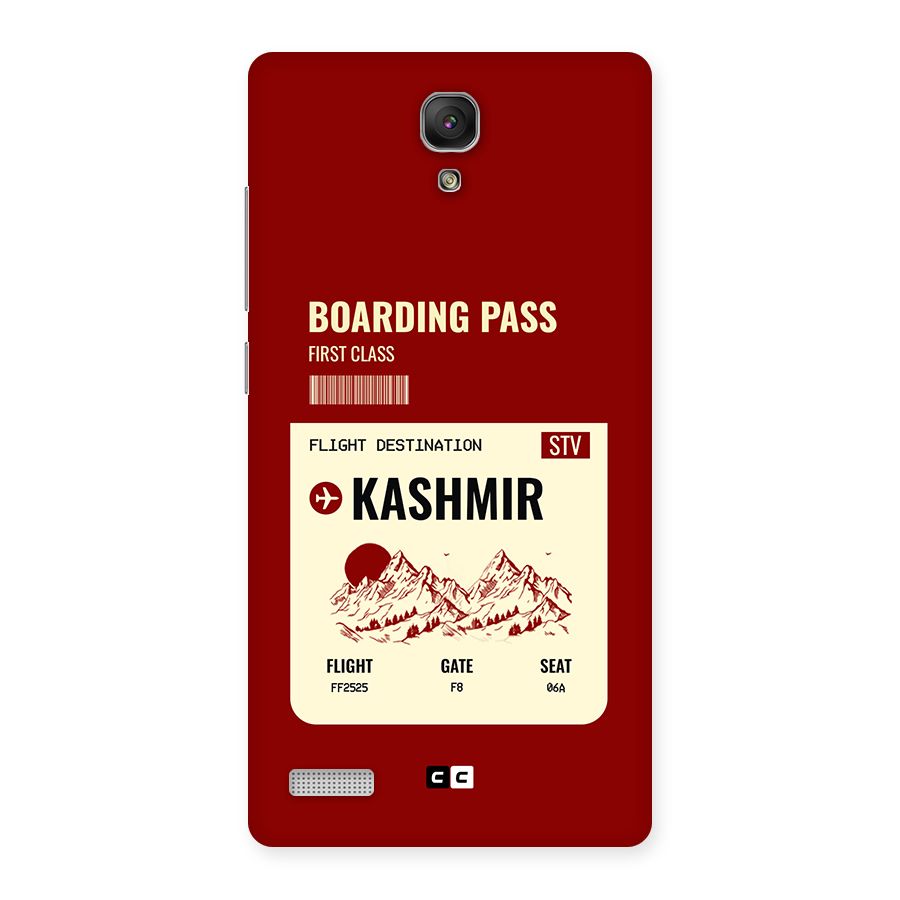 Kashmir Boarding Pass Back Case for Redmi Note Prime