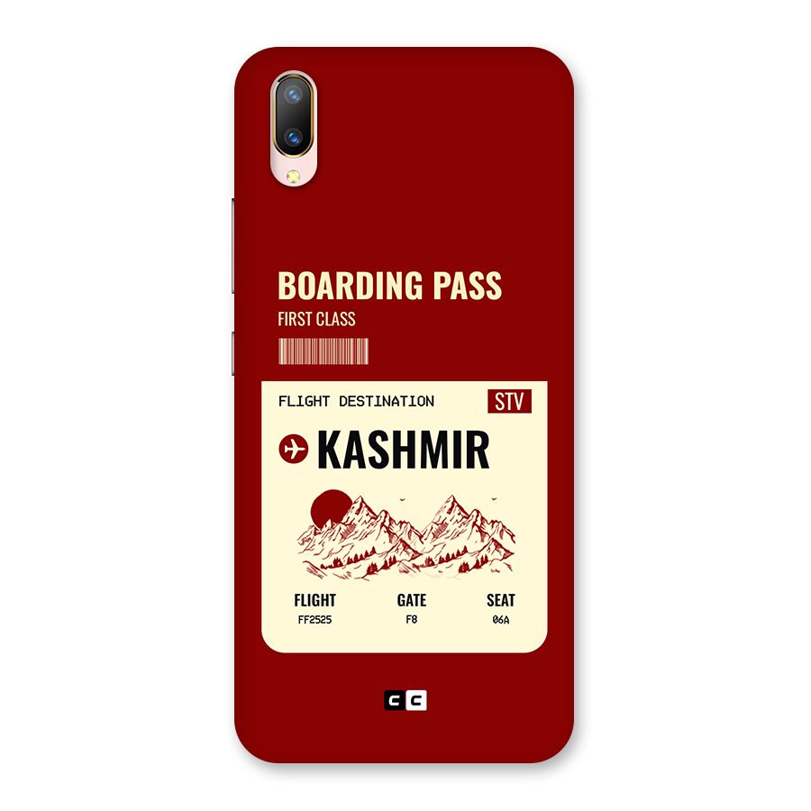 Kashmir Boarding Pass Back Case for Vivo V11 Pro