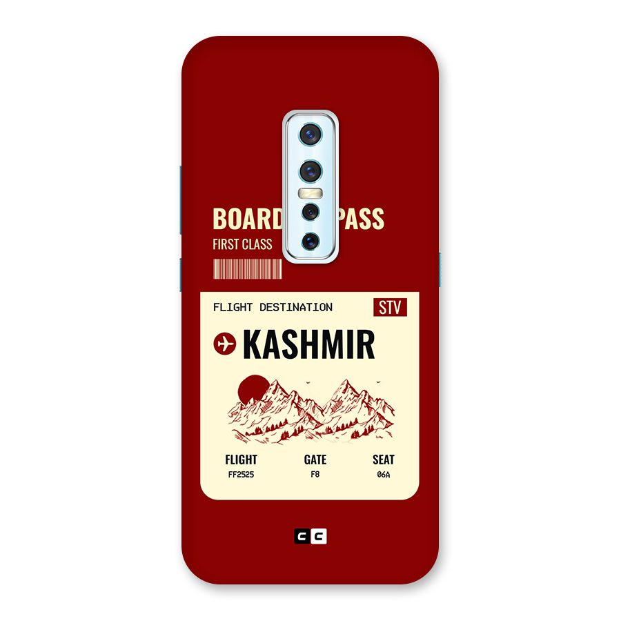 Kashmir Boarding Pass Back Case for Vivo V17 Pro