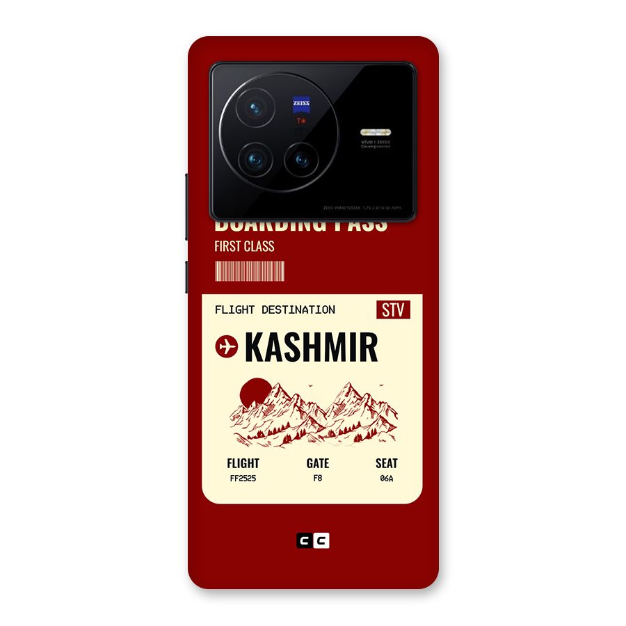 Kashmir Boarding Pass Back Case for Vivo X80