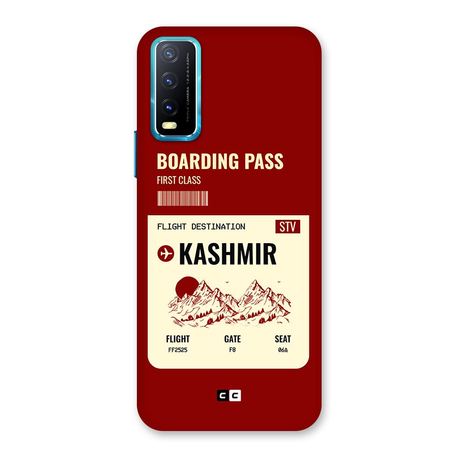 Kashmir Boarding Pass Back Case for Vivo Y20A