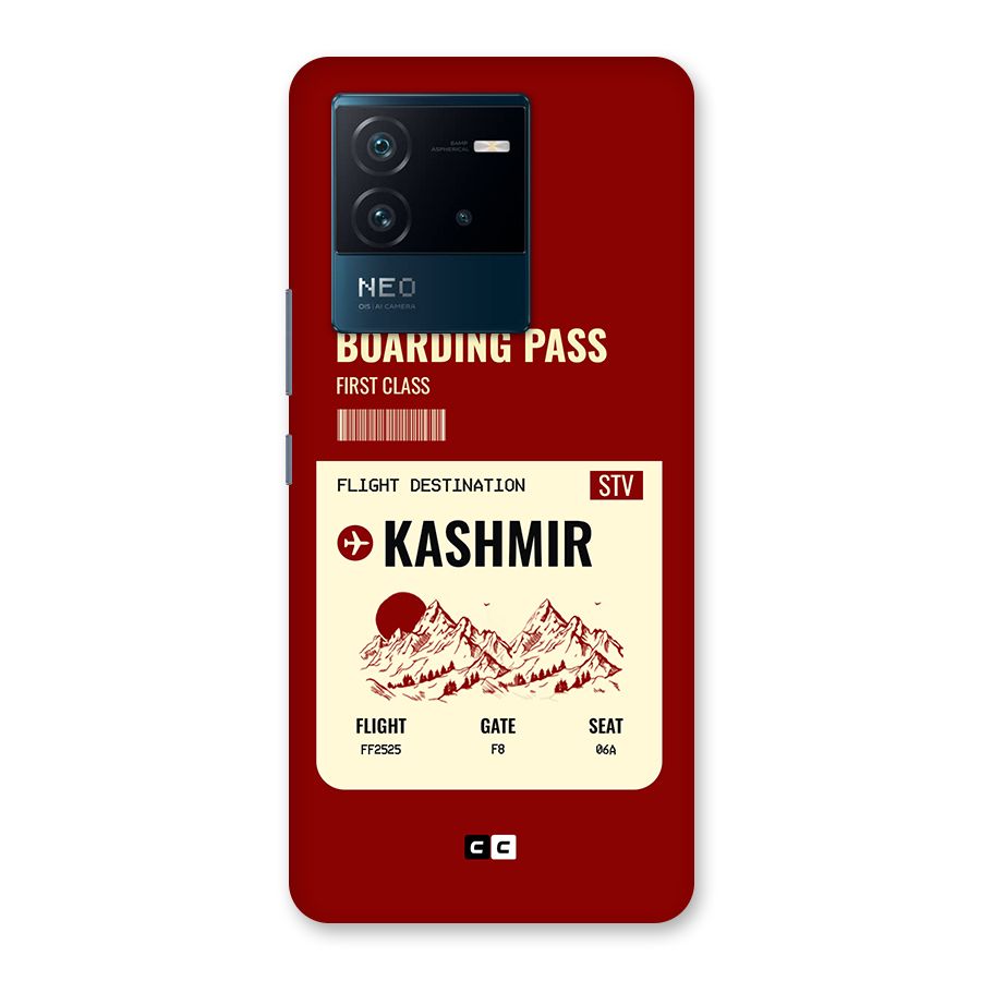 Kashmir Boarding Pass Back Case for Vivo iQOO Neo 6 5G