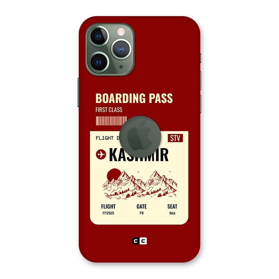 Kashmir Boarding Pass Back Case for iPhone 11 Pro Logo Cut