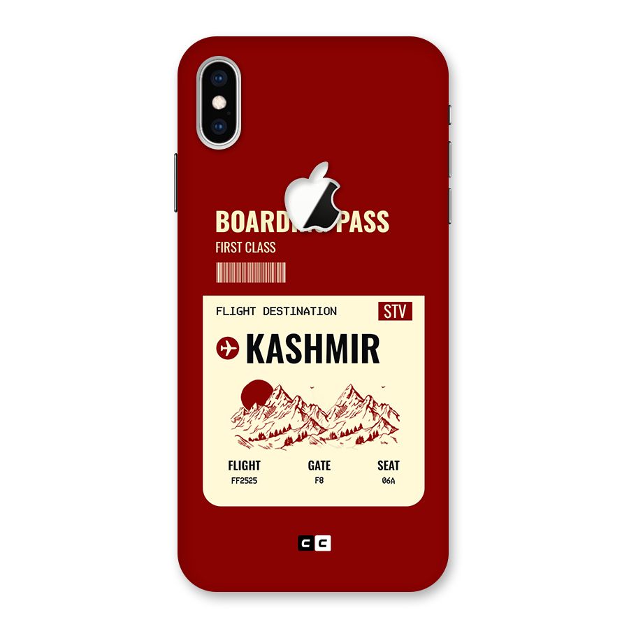 Kashmir Boarding Pass Back Case for iPhone XS Max Apple Cut
