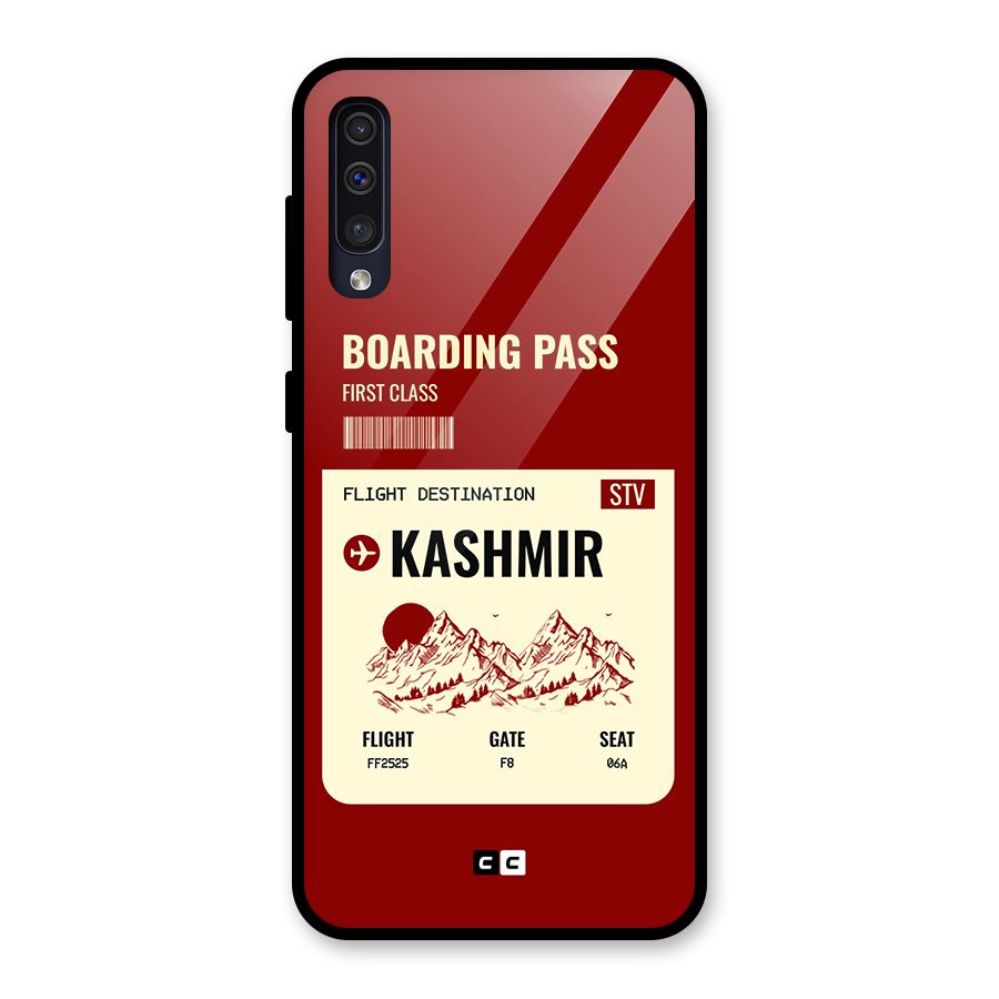 Kashmir Boarding Pass Glass Back Case for Galaxy A30s