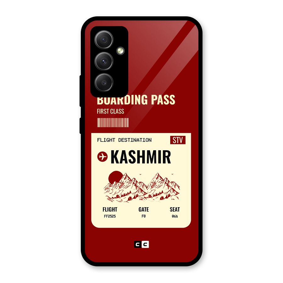 Kashmir Boarding Pass Glass Back Case for Galaxy A34