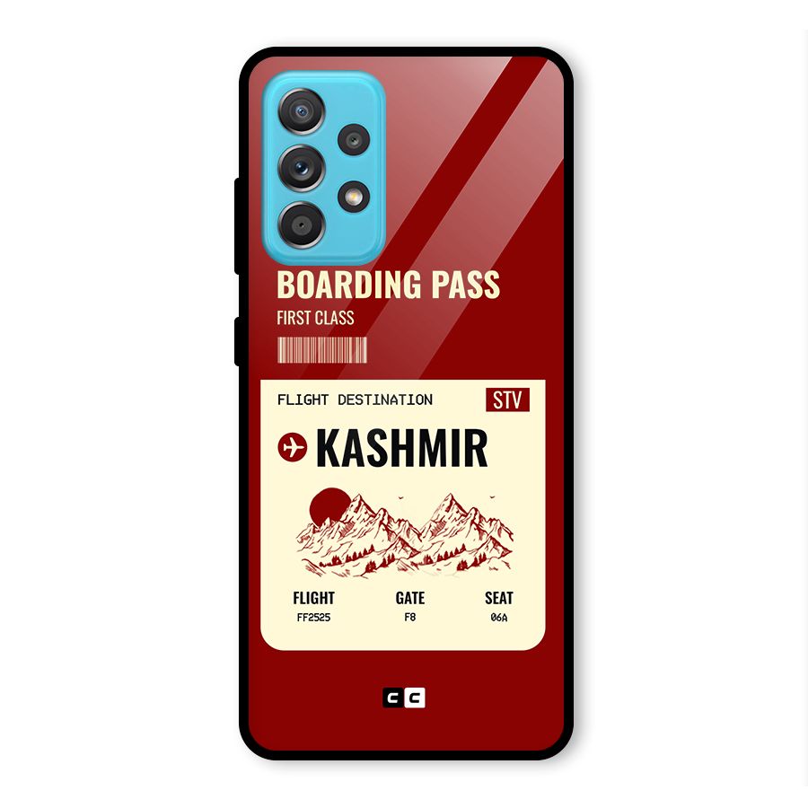 Kashmir Boarding Pass Glass Back Case for Galaxy A52