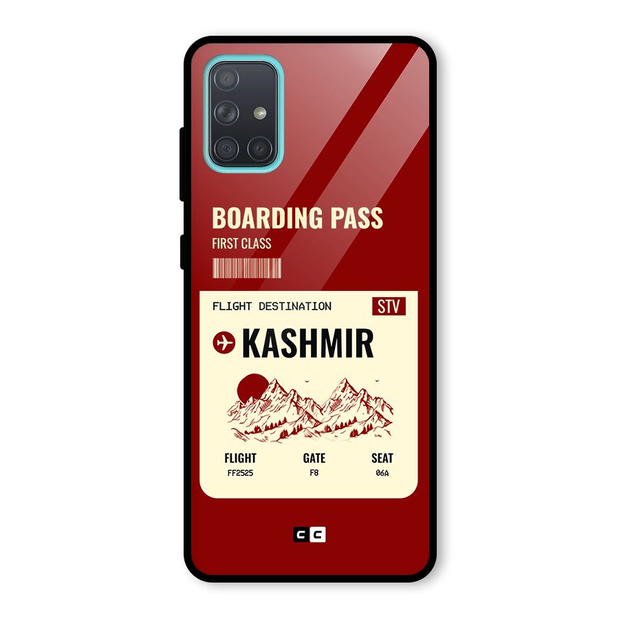Kashmir Boarding Pass Glass Back Case for Galaxy A71