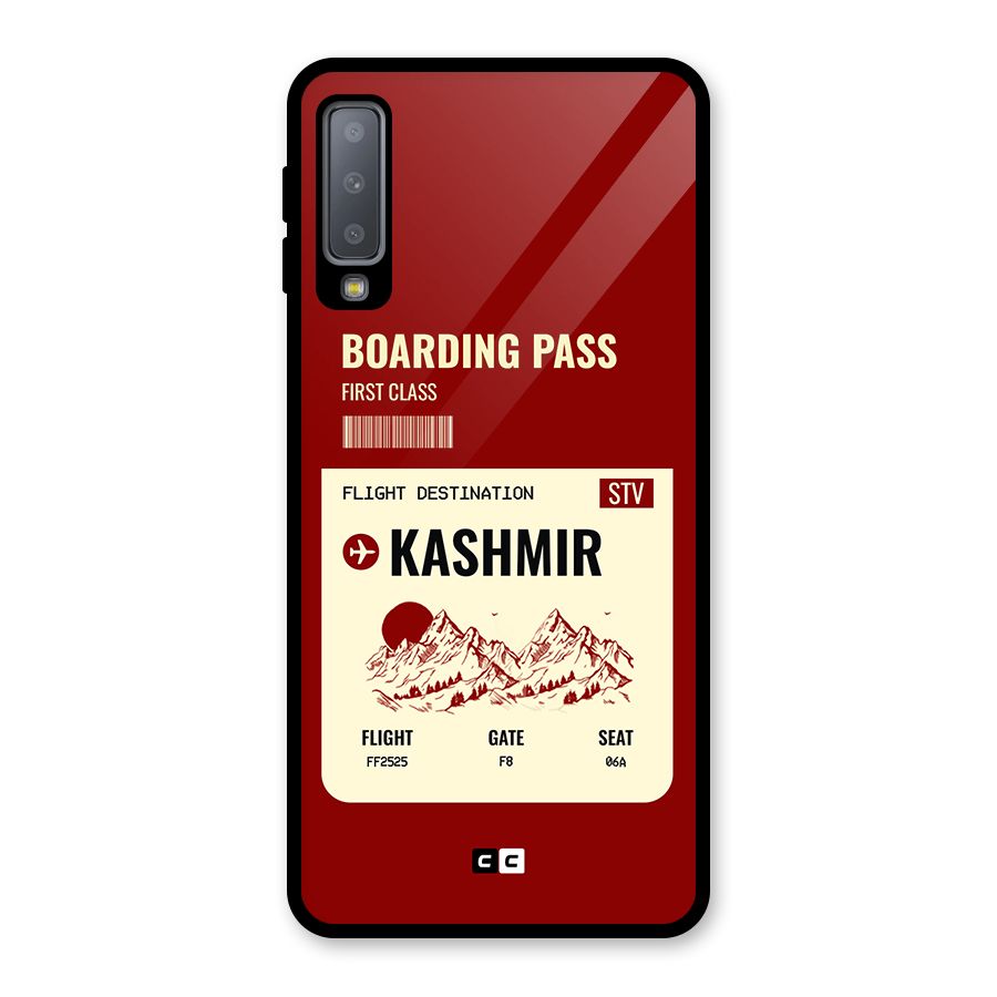Kashmir Boarding Pass Glass Back Case for Galaxy A7 (2018)