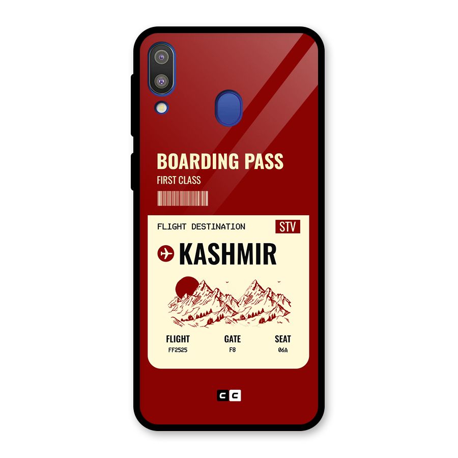 Kashmir Boarding Pass Glass Back Case for Galaxy M20