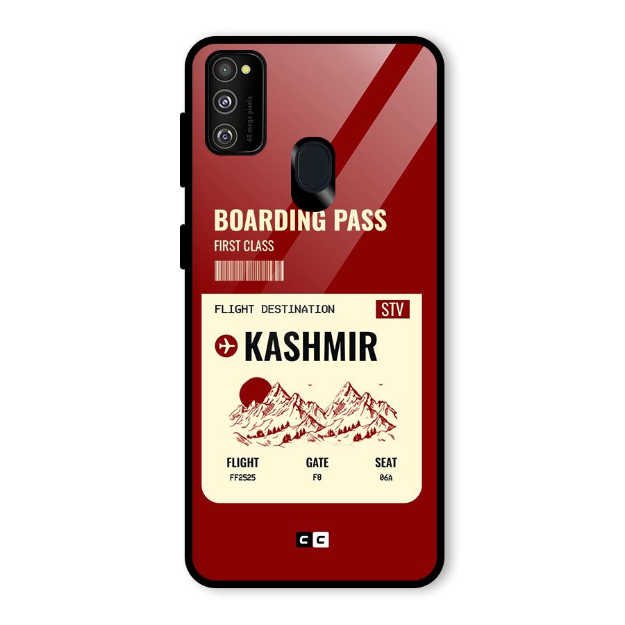 Kashmir Boarding Pass Glass Back Case for Galaxy M30s