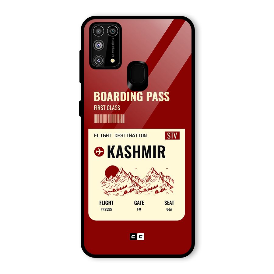 Kashmir Boarding Pass Glass Back Case for Galaxy M31