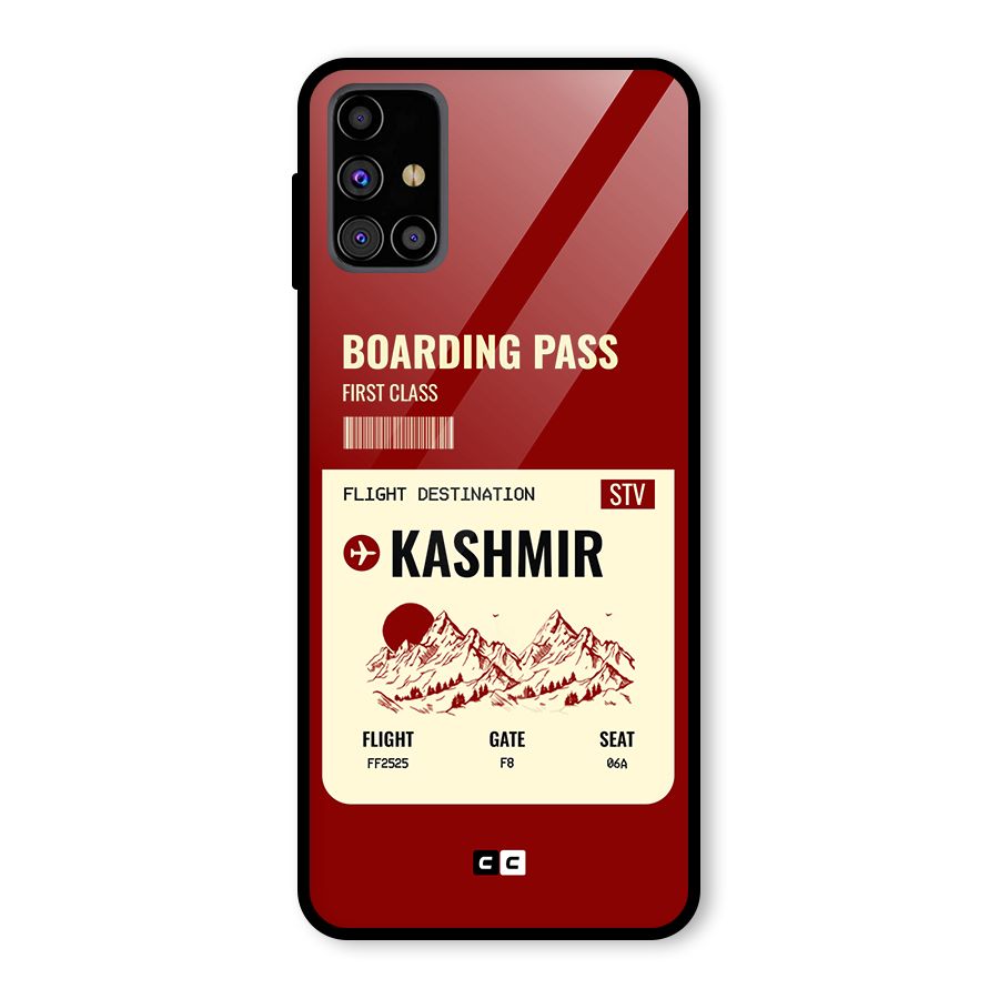 Kashmir Boarding Pass Glass Back Case for Galaxy M31s