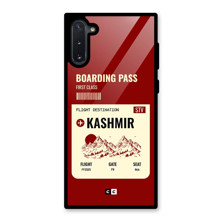 Kashmir Boarding Pass Glass Back Case for Galaxy Note 10