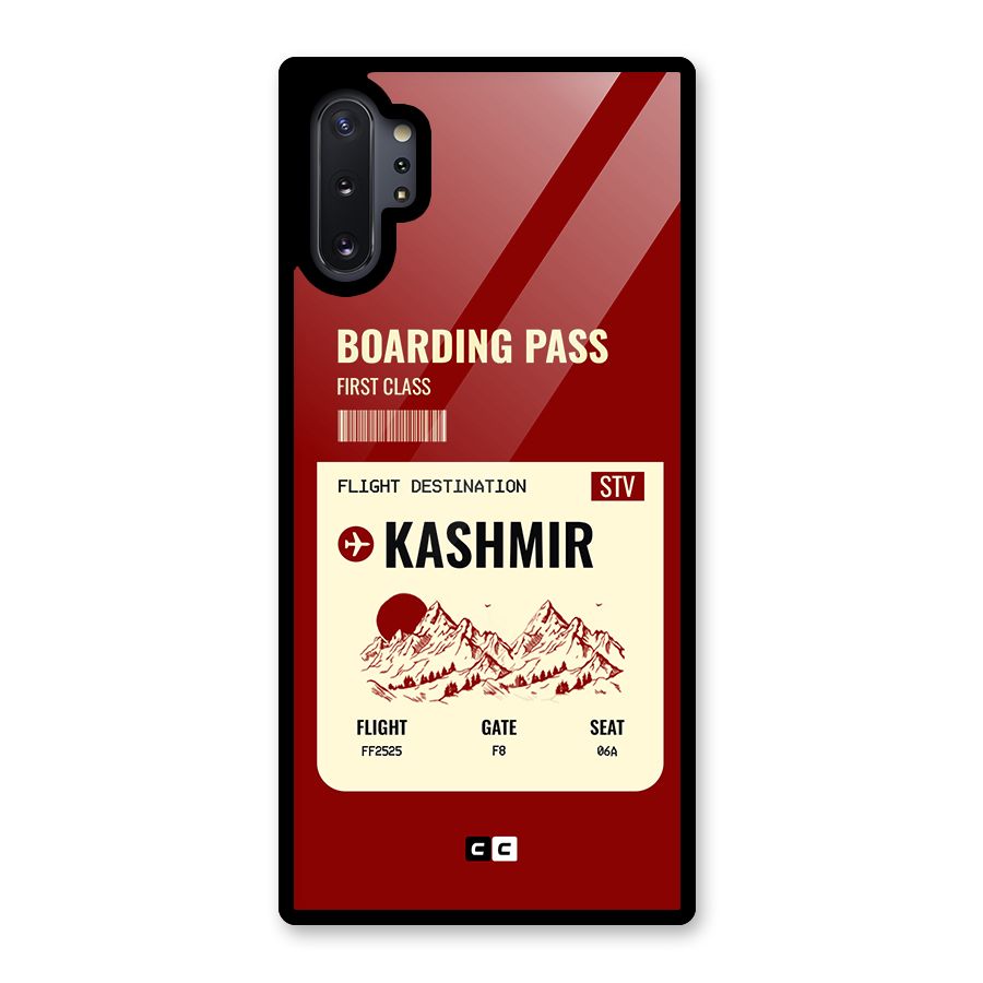 Kashmir Boarding Pass Glass Back Case for Galaxy Note 10 Plus