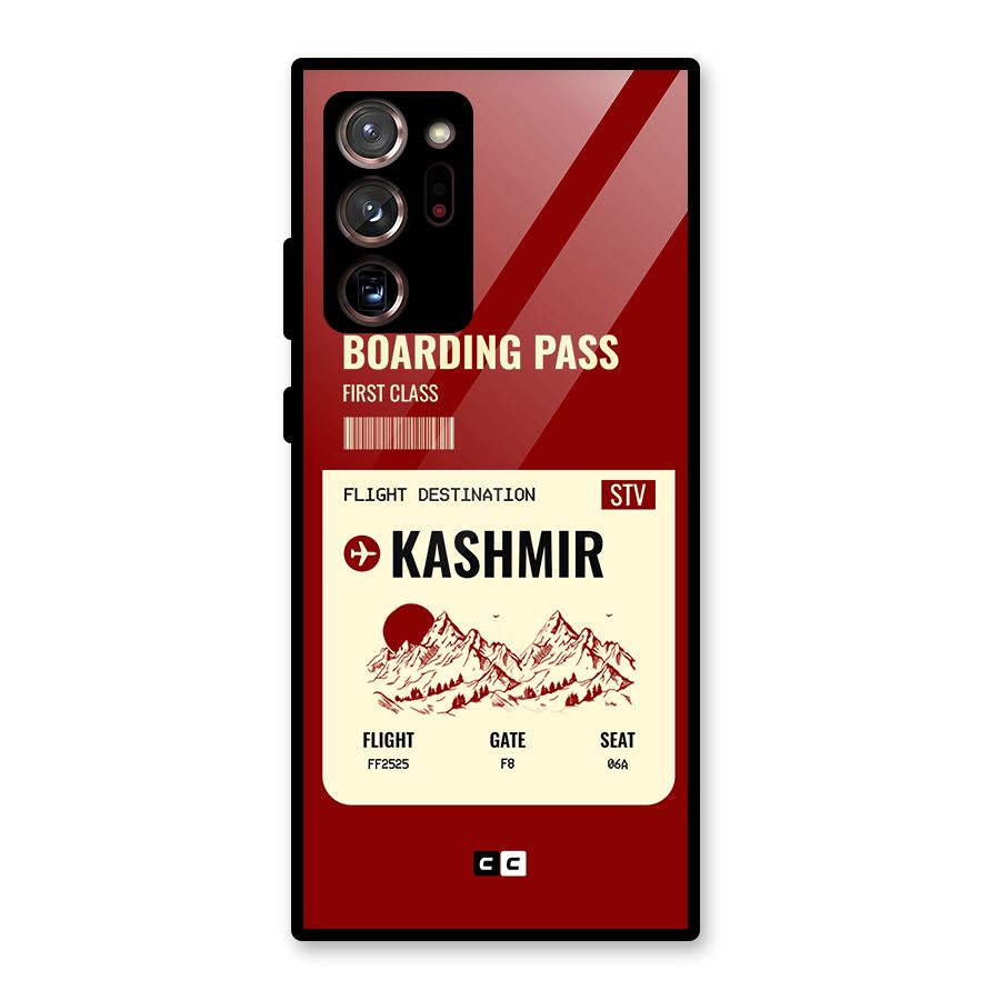 Kashmir Boarding Pass Glass Back Case for Galaxy Note 20 Ultra