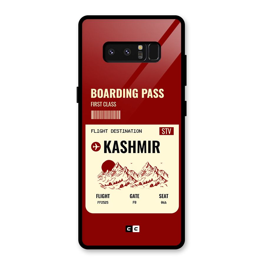 Kashmir Boarding Pass Glass Back Case for Galaxy Note 8