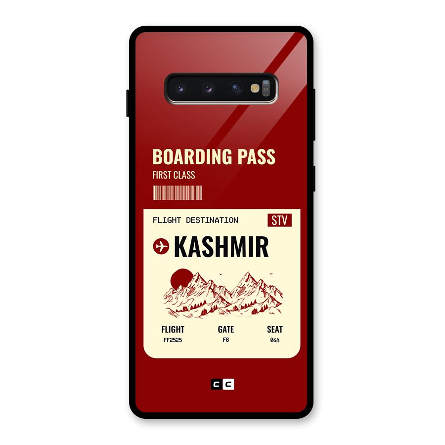 Kashmir Boarding Pass Glass Back Case for Galaxy S10 Plus