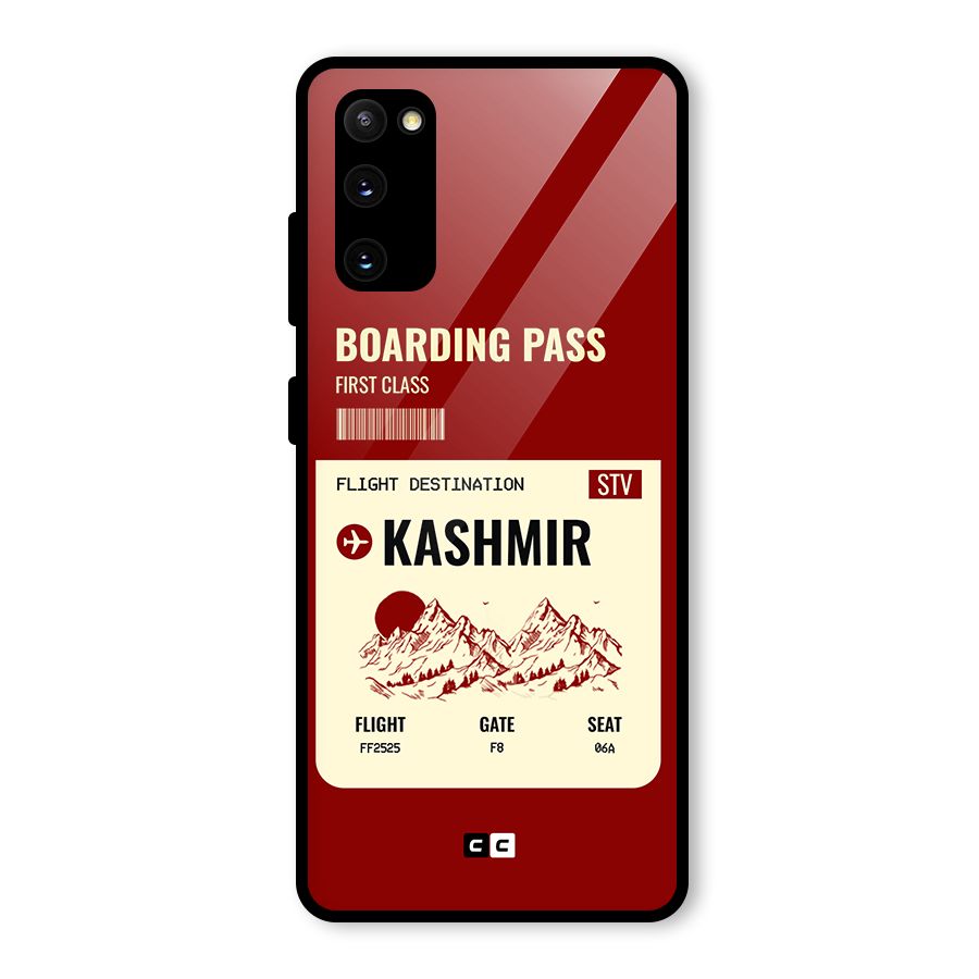 Kashmir Boarding Pass Glass Back Case for Galaxy S20 FE 5G
