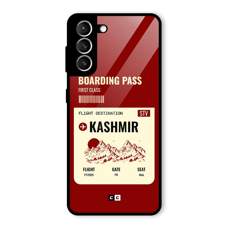 Kashmir Boarding Pass Glass Back Case for Galaxy S21 5G