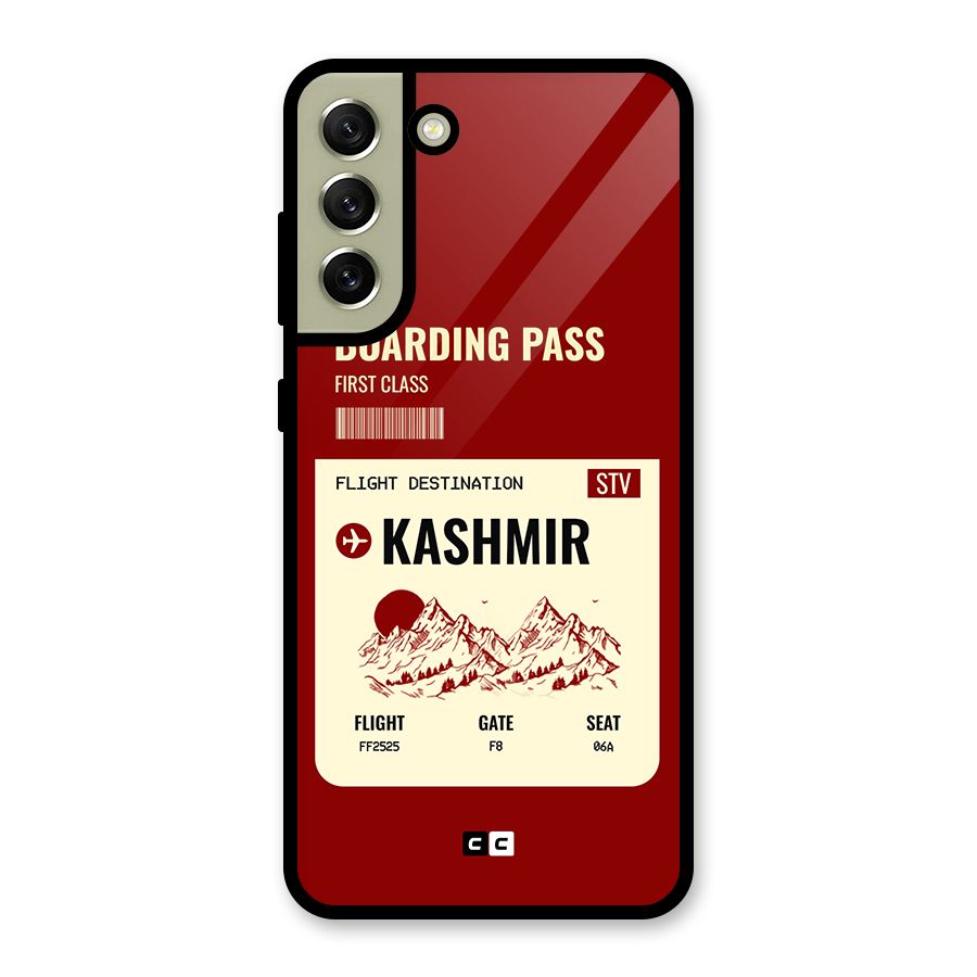 Kashmir Boarding Pass Glass Back Case for Galaxy S21 FE 5G