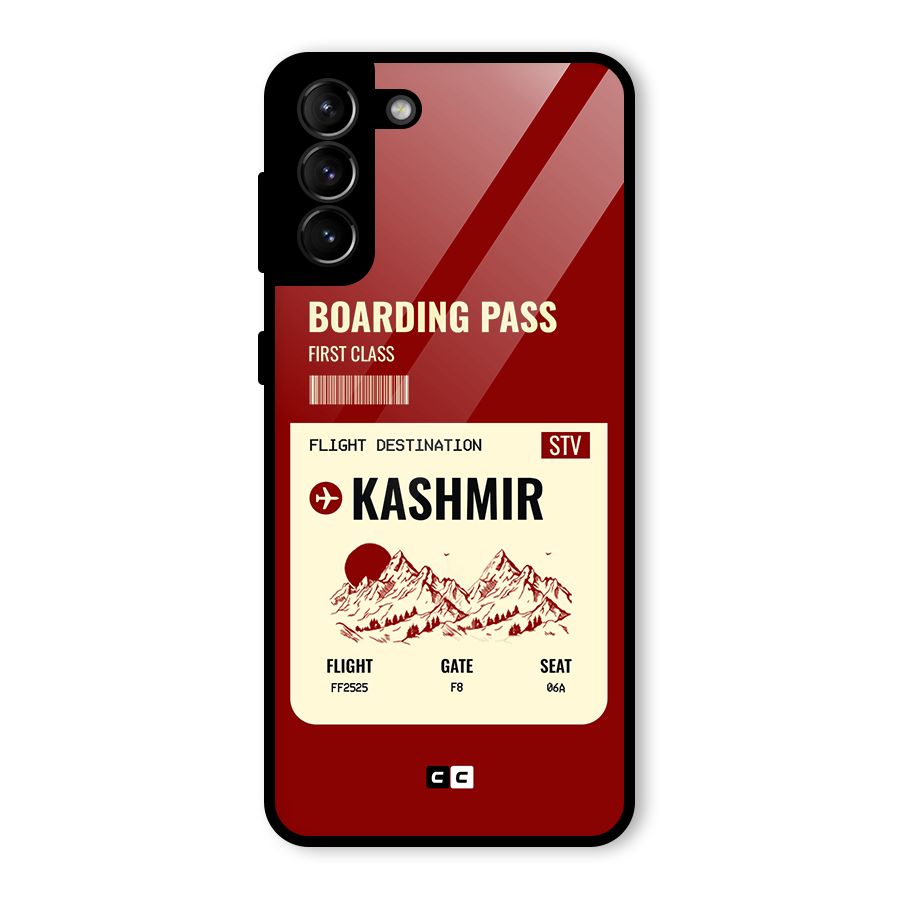 Kashmir Boarding Pass Glass Back Case for Galaxy S21 Plus