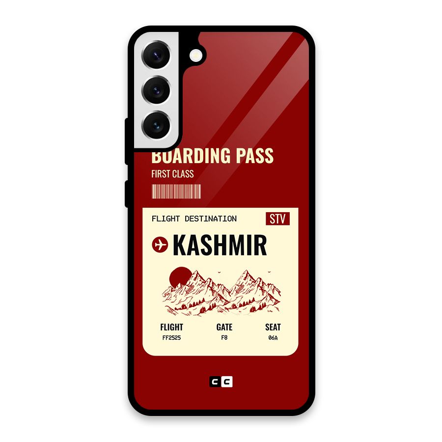 Kashmir Boarding Pass Glass Back Case for Galaxy S22 Plus 5G