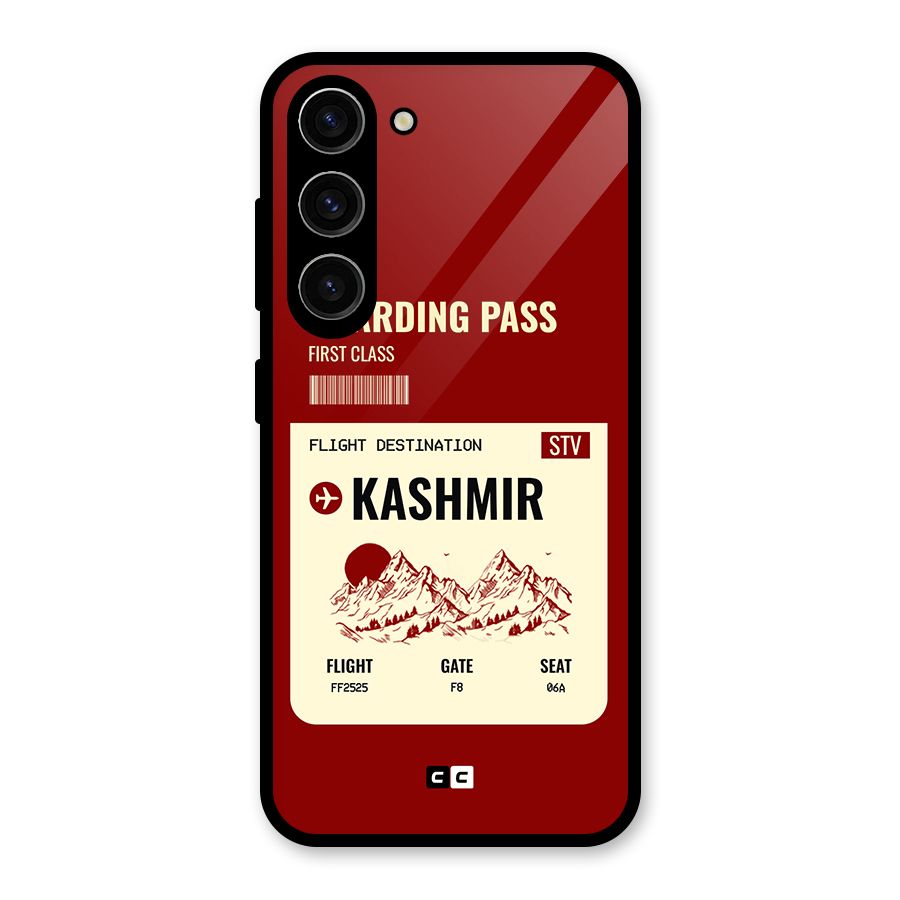Kashmir Boarding Pass Glass Back Case for Galaxy S23
