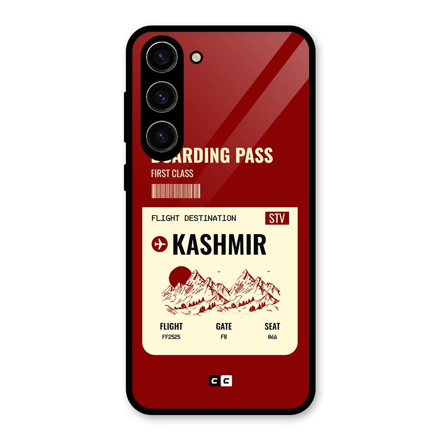 Kashmir Boarding Pass Glass Back Case for Galaxy S23 Plus