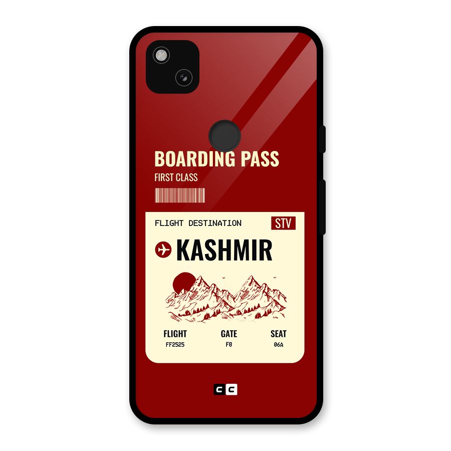 Kashmir Boarding Pass Glass Back Case for Google Pixel 4a