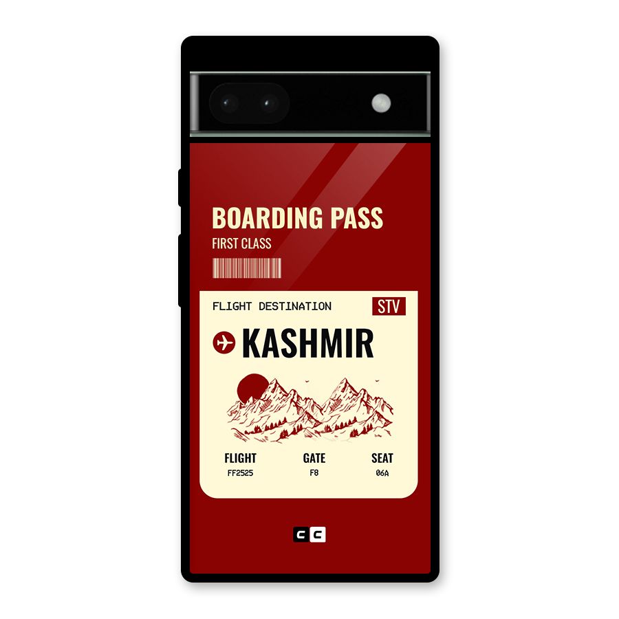 Kashmir Boarding Pass Glass Back Case for Google Pixel 6a