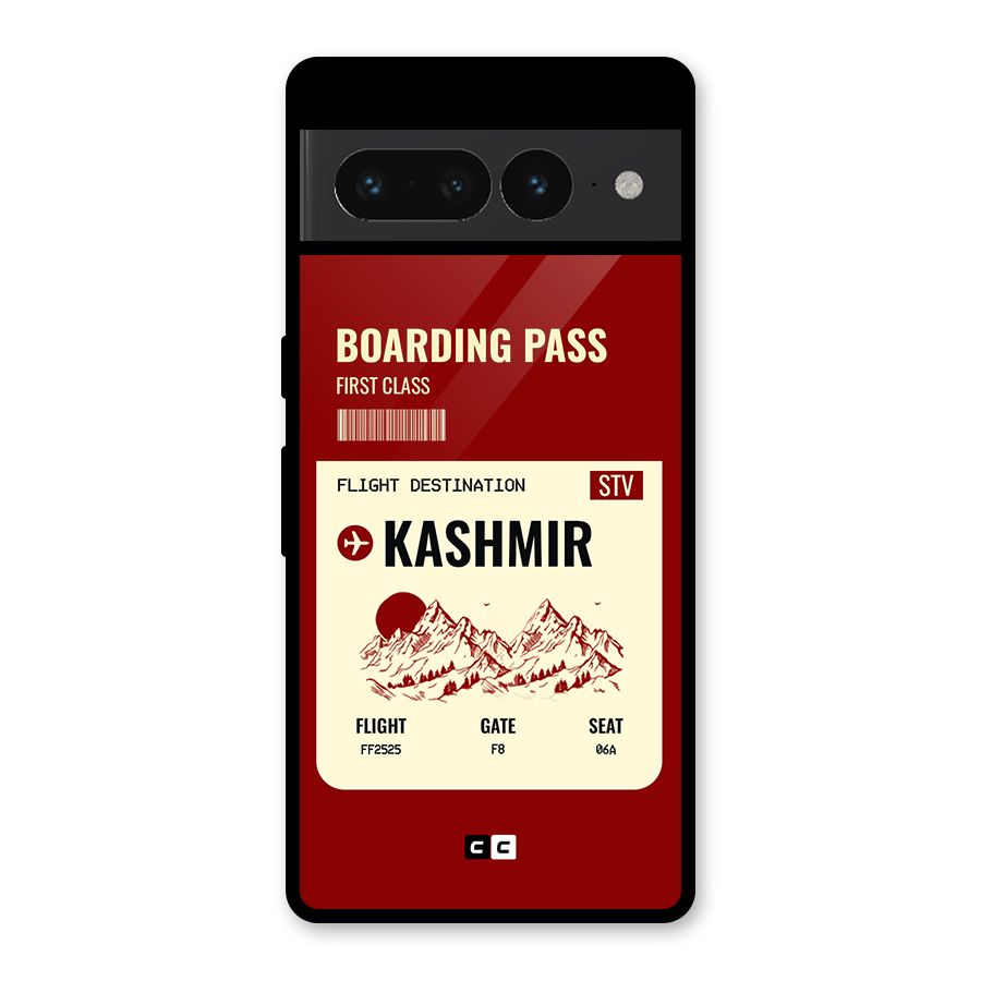 Kashmir Boarding Pass Glass Back Case for Google Pixel 7 Pro