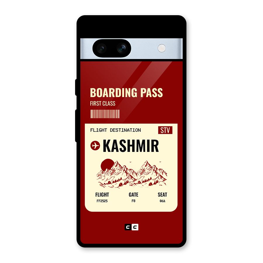 Kashmir Boarding Pass Glass Back Case for Google Pixel 7a