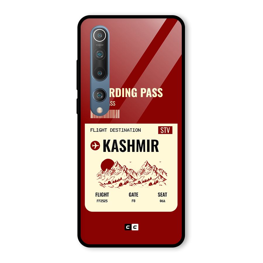 Kashmir Boarding Pass Glass Back Case for Mi 10
