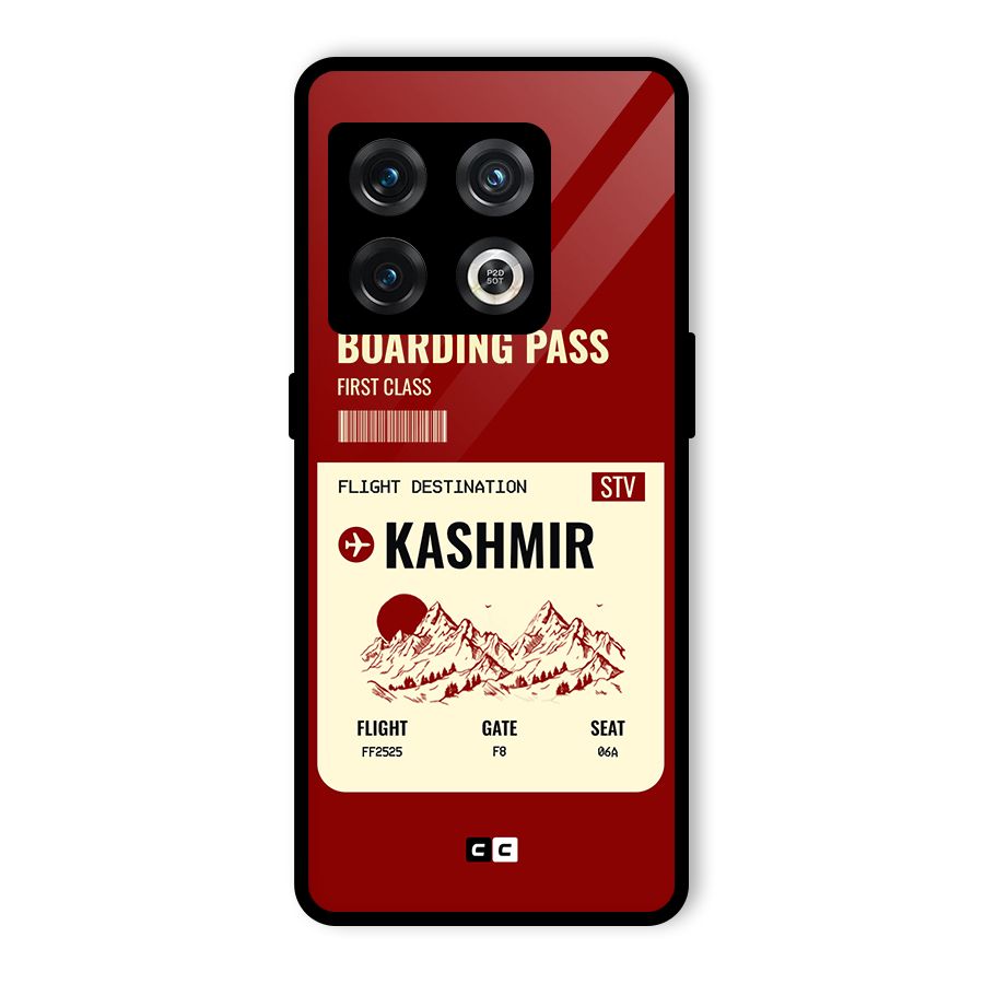Kashmir Boarding Pass Glass Back Case for OnePlus 10 Pro 5G