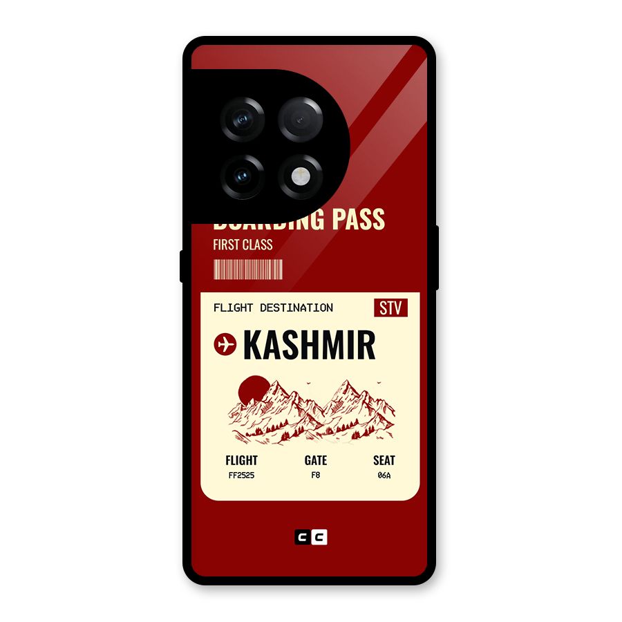 Kashmir Boarding Pass Glass Back Case for OnePlus 11R