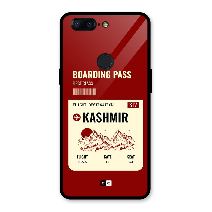 Kashmir Boarding Pass Glass Back Case for OnePlus 5T