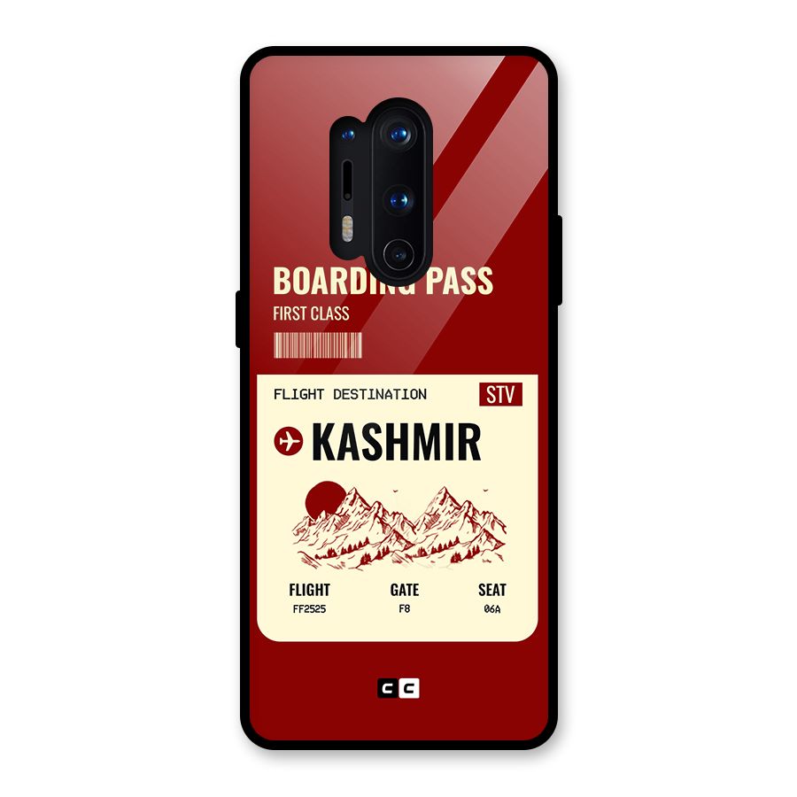 Kashmir Boarding Pass Glass Back Case for OnePlus 8 Pro