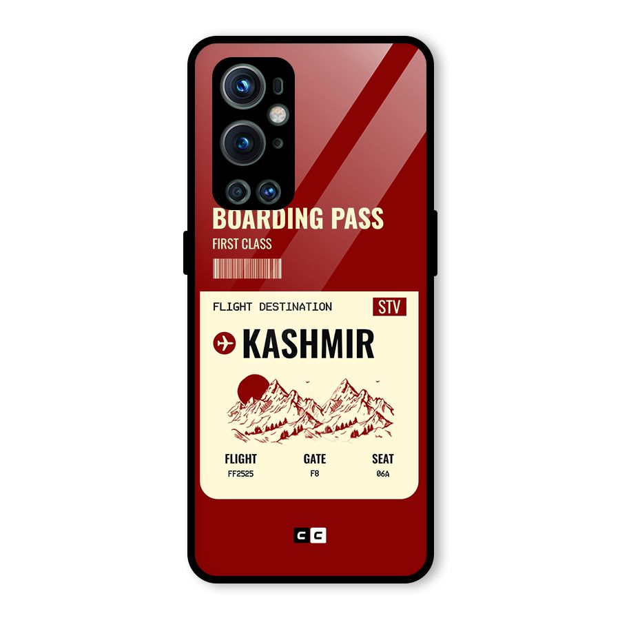 Kashmir Boarding Pass Glass Back Case for OnePlus 9 Pro