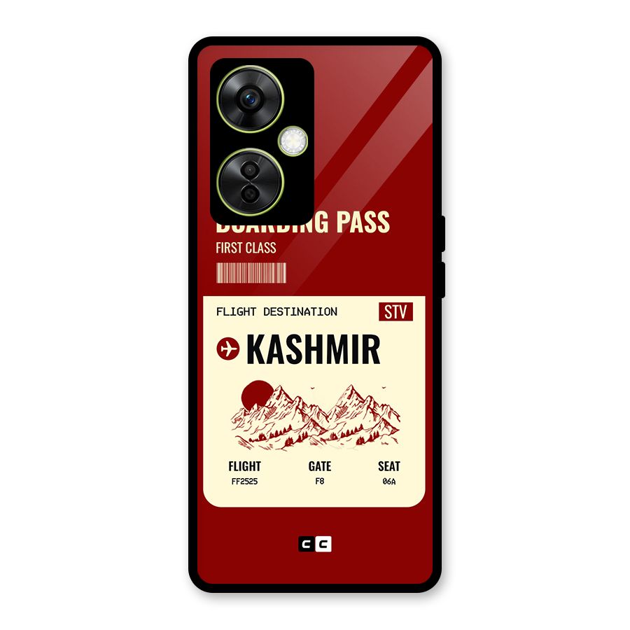 Kashmir Boarding Pass Glass Back Case for OnePlus Nord CE 3 Lite
