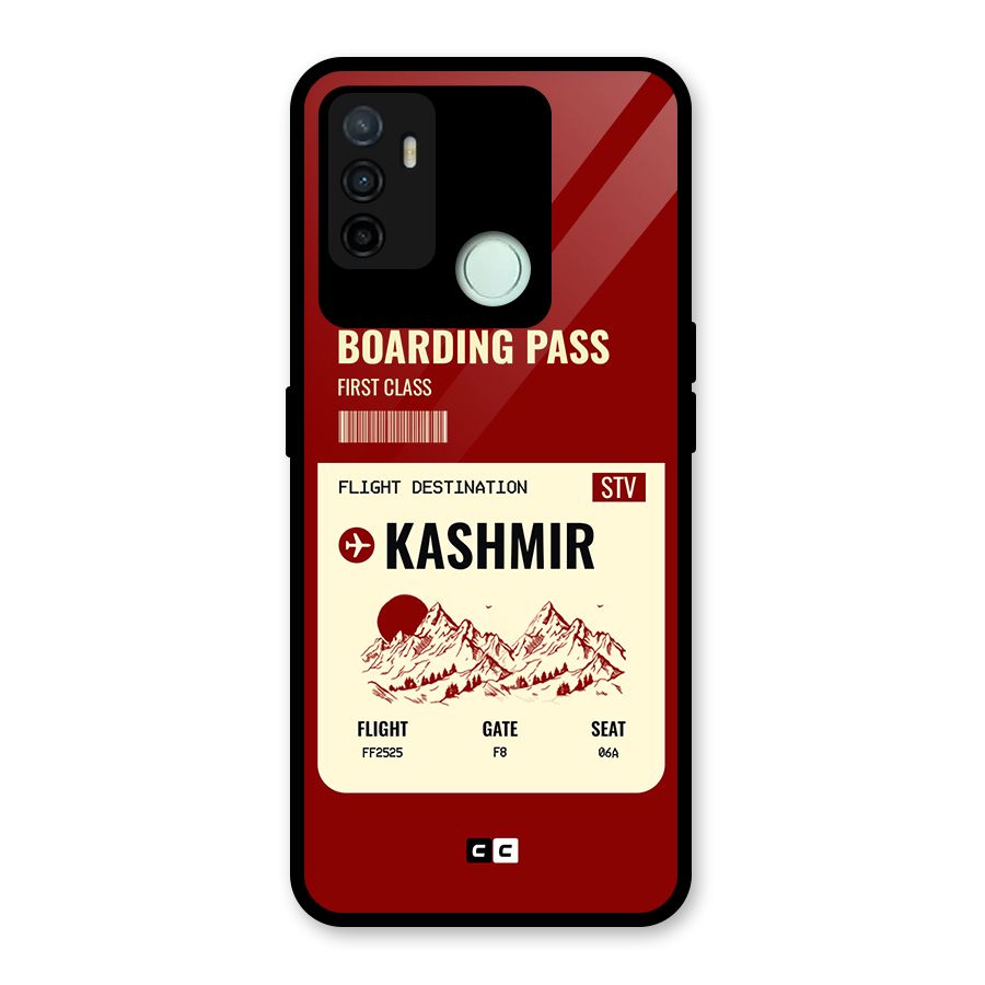 Kashmir Boarding Pass Glass Back Case for Oppo A53